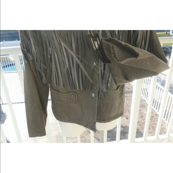 Della sport NWT loehmann fringe jacket L hippie - Picture 4 of 8